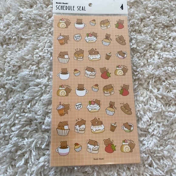 Stationery set of 6. Sticker. Fan. Memo Pad. Flat Envelope. Bandaid. Folder. - Picture 3 of 7